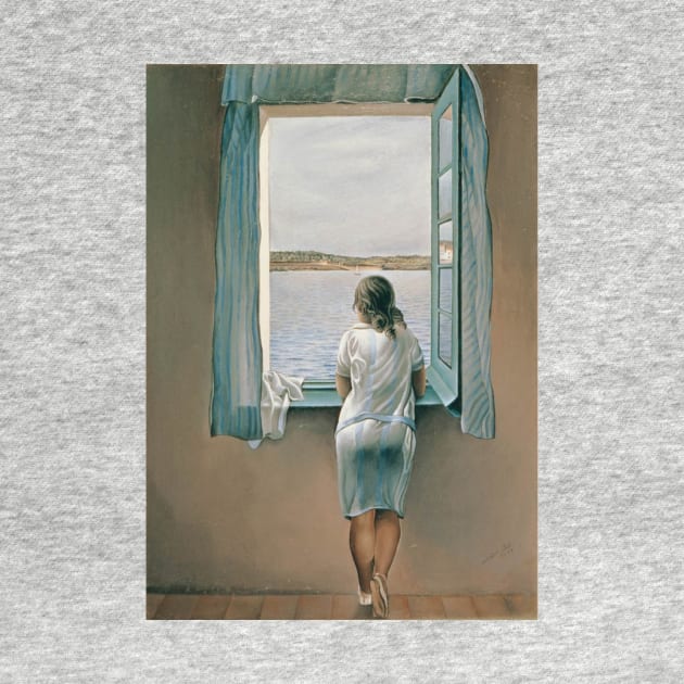 Painting Young Woman at a Window Salvador Dali T-Shirt T-Shirt by J0k3rx3